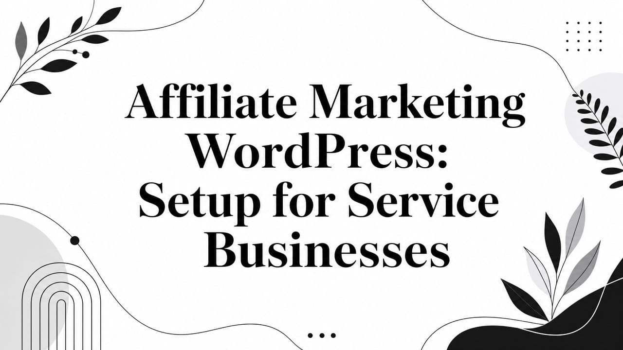 Affiliate Marketing WordPress: Setup for Service Businesses